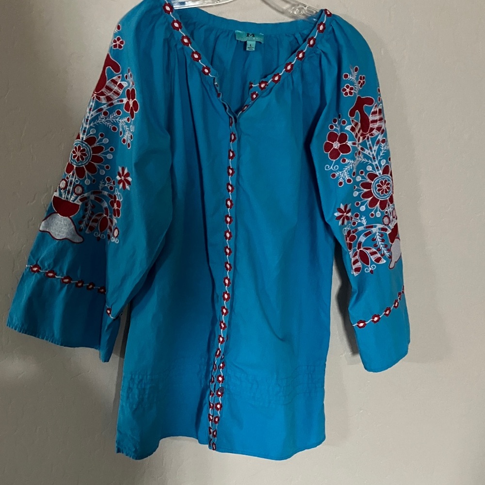 Elegant Blue Women's Tunic